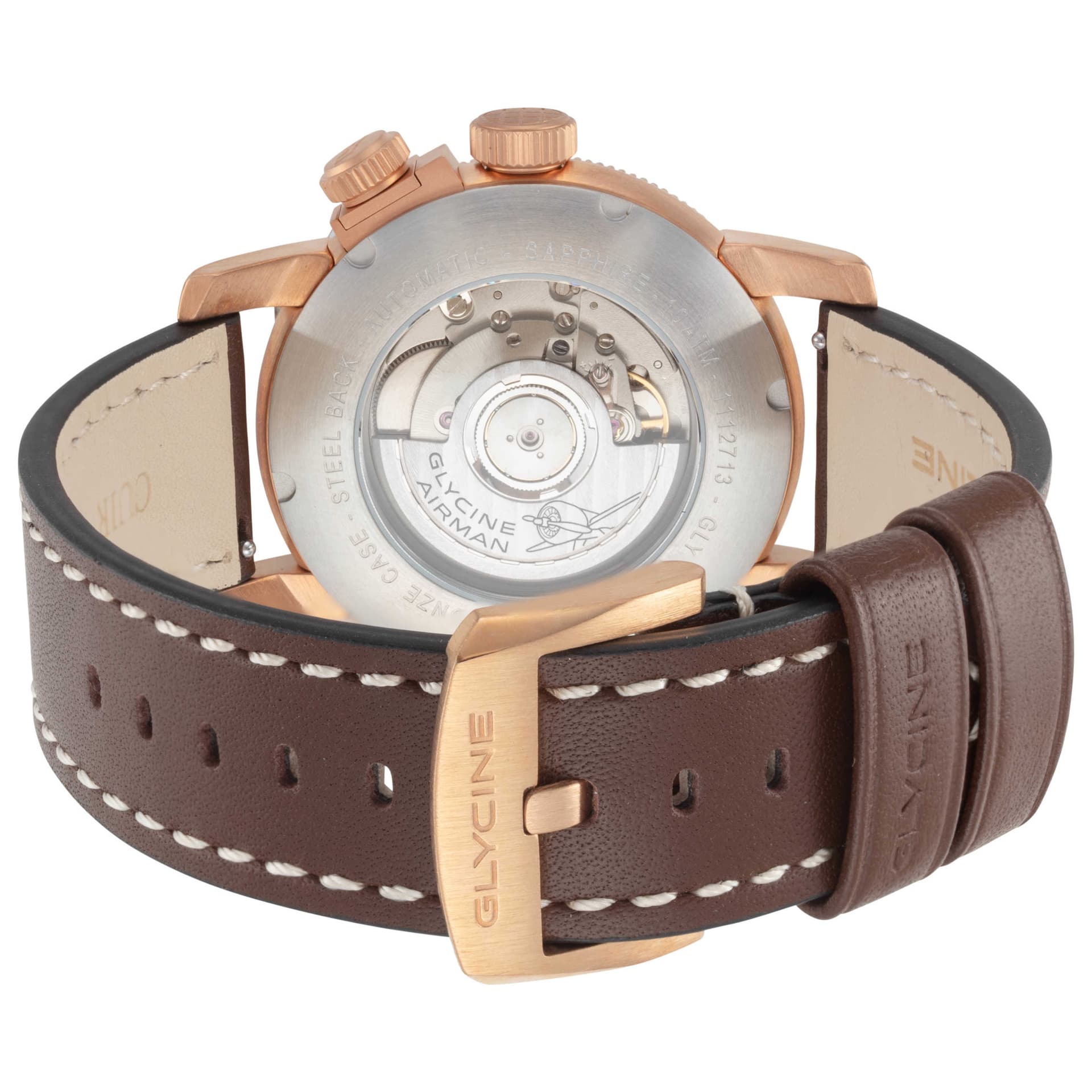 Glycine Airman Contemporary Bronze GMT Men's Watch GL0551 2